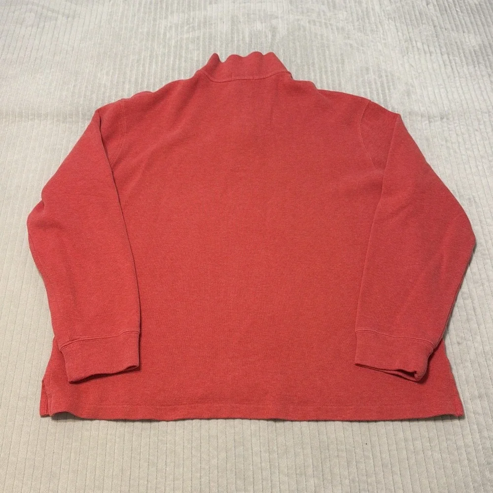 Polo Ralph Lauren 1/4 Zip Pullover Sweater Red XL Cotton Pony Logo